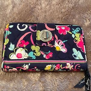 Vera Bradley Ribbons Turnlock Wallet